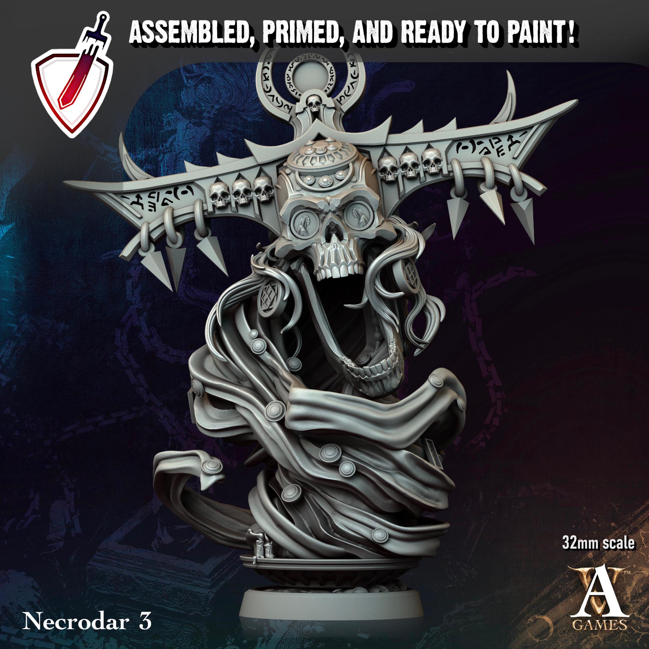 Necrodar | Miniatures by Archvillain Games | Resin Mini for Tabletop Gaming, D&D, Pathfinder, and Painting | Assembled and Primed