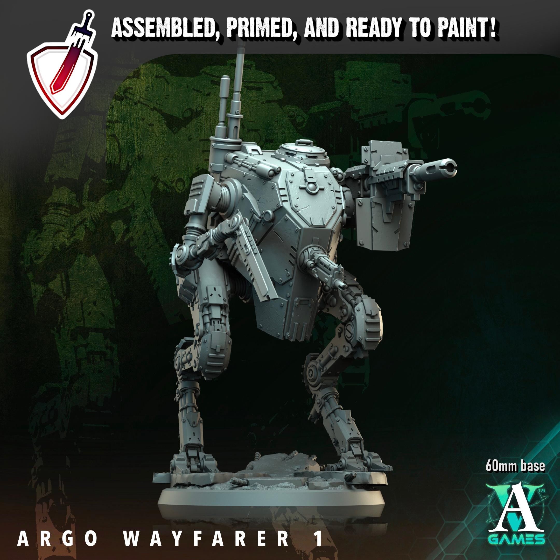 Argo Wayfarer | (Large) Miniatures by Archvillain Games | Resin Mini For Tabletop Wargaming, RPGs, and Painting | Assembled and Primed