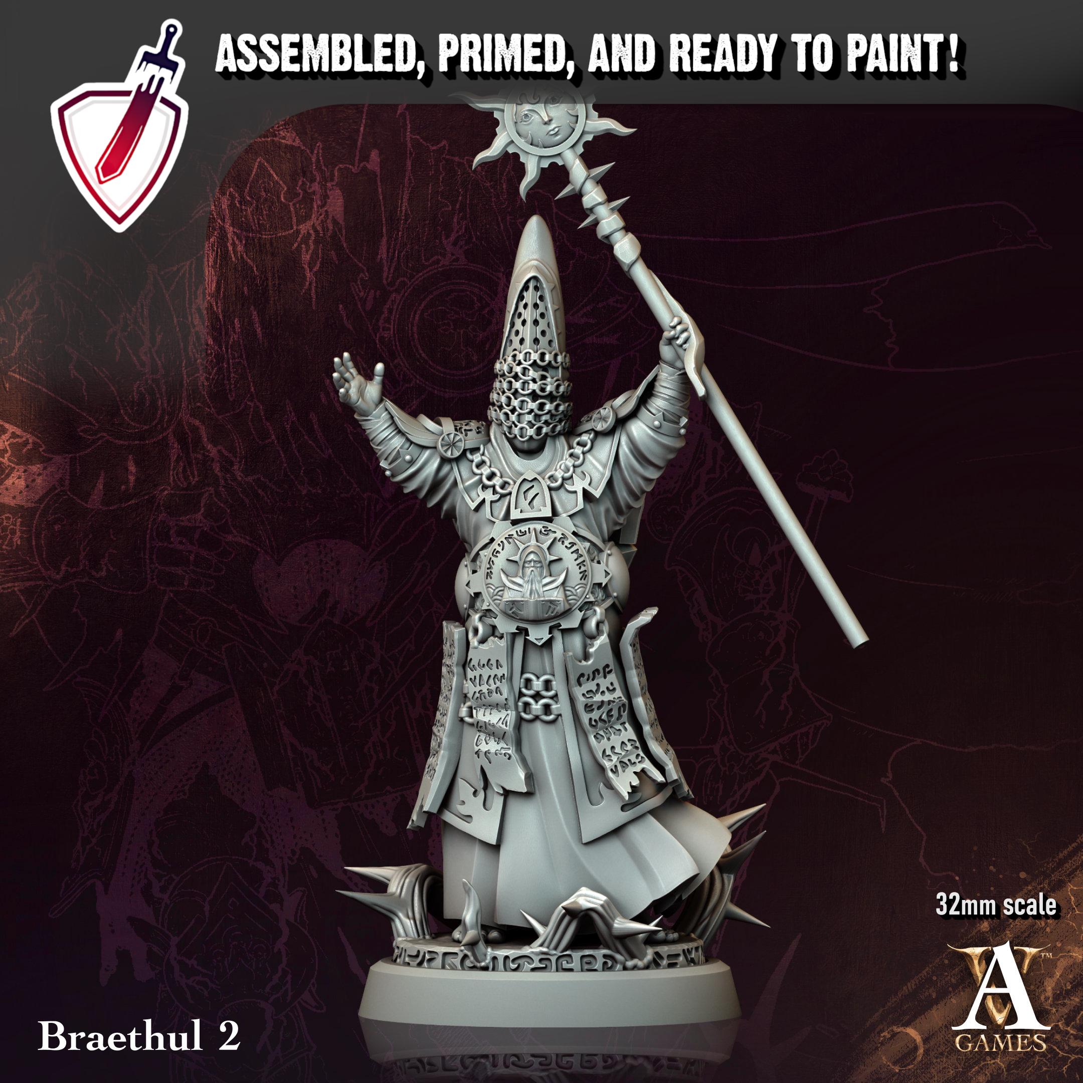 Braethul | Resin Miniatures by Archvillain Games | Resin Mini for Tabletop Gaming, D&D, Pathfinder, Painting | Assembled and Primed