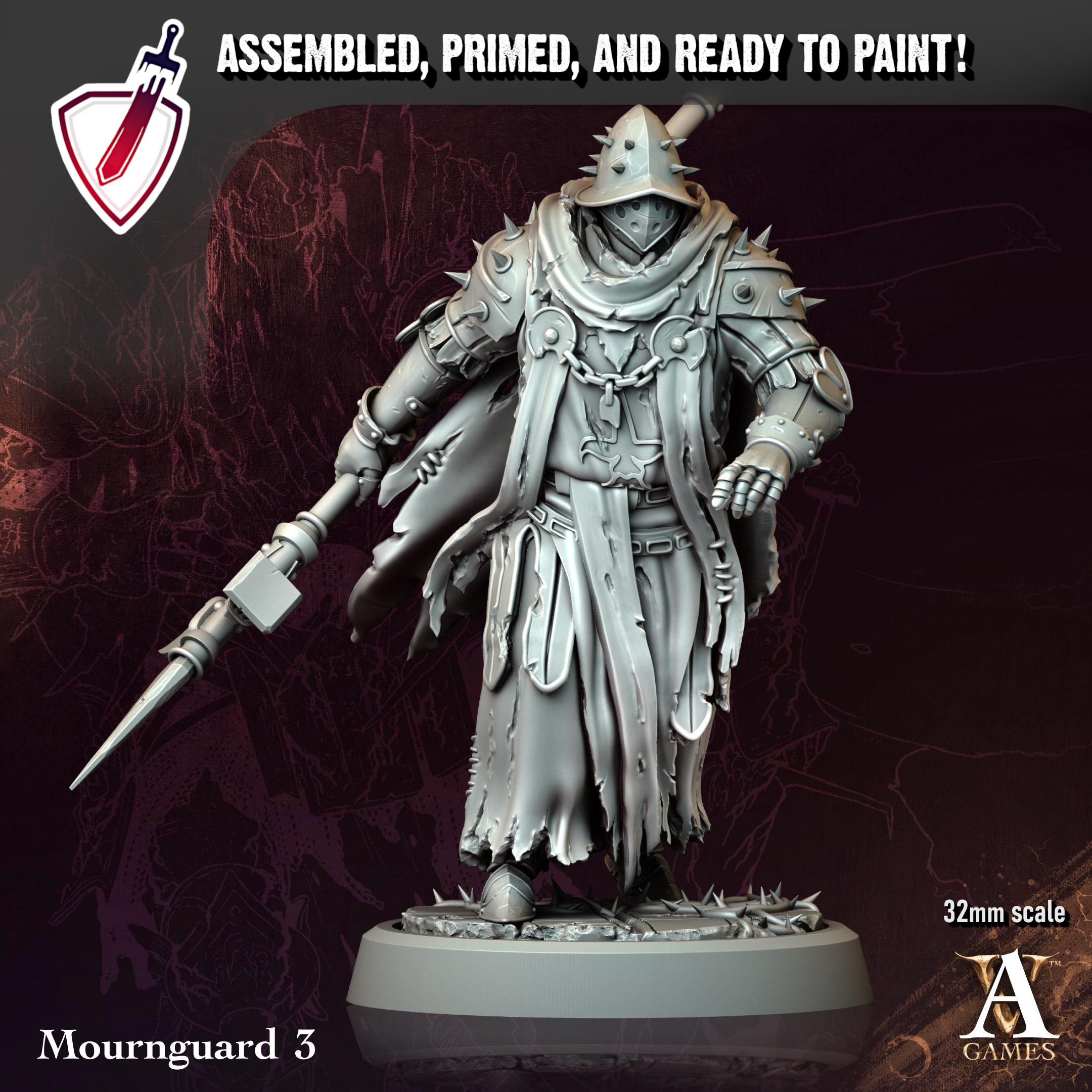 Mourneguard | Resin Miniatures by Archvillain Games | Resin Mini for Tabletop Gaming, D&D, Pathfinder, Painting | Assembled and Primed