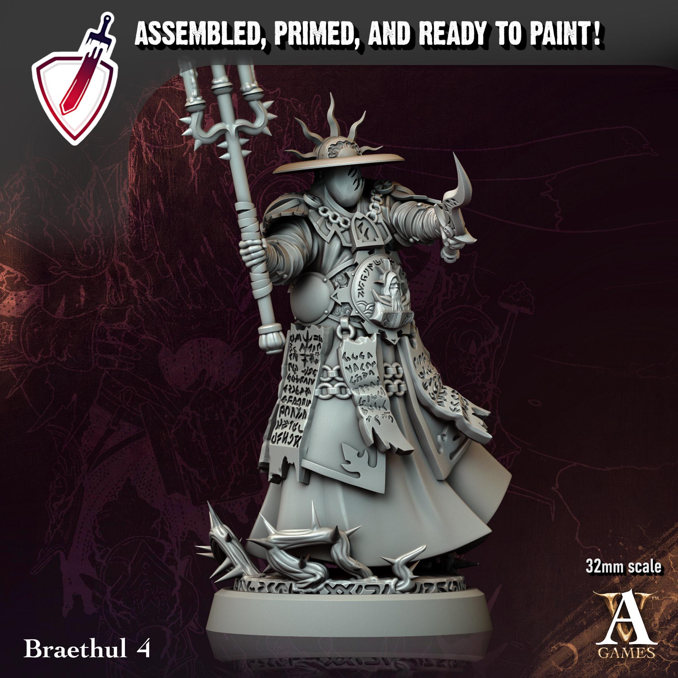 Braethul | Resin Miniatures by Archvillain Games | Resin Mini for Tabletop Gaming, D&D, Pathfinder, Painting | Assembled and Primed