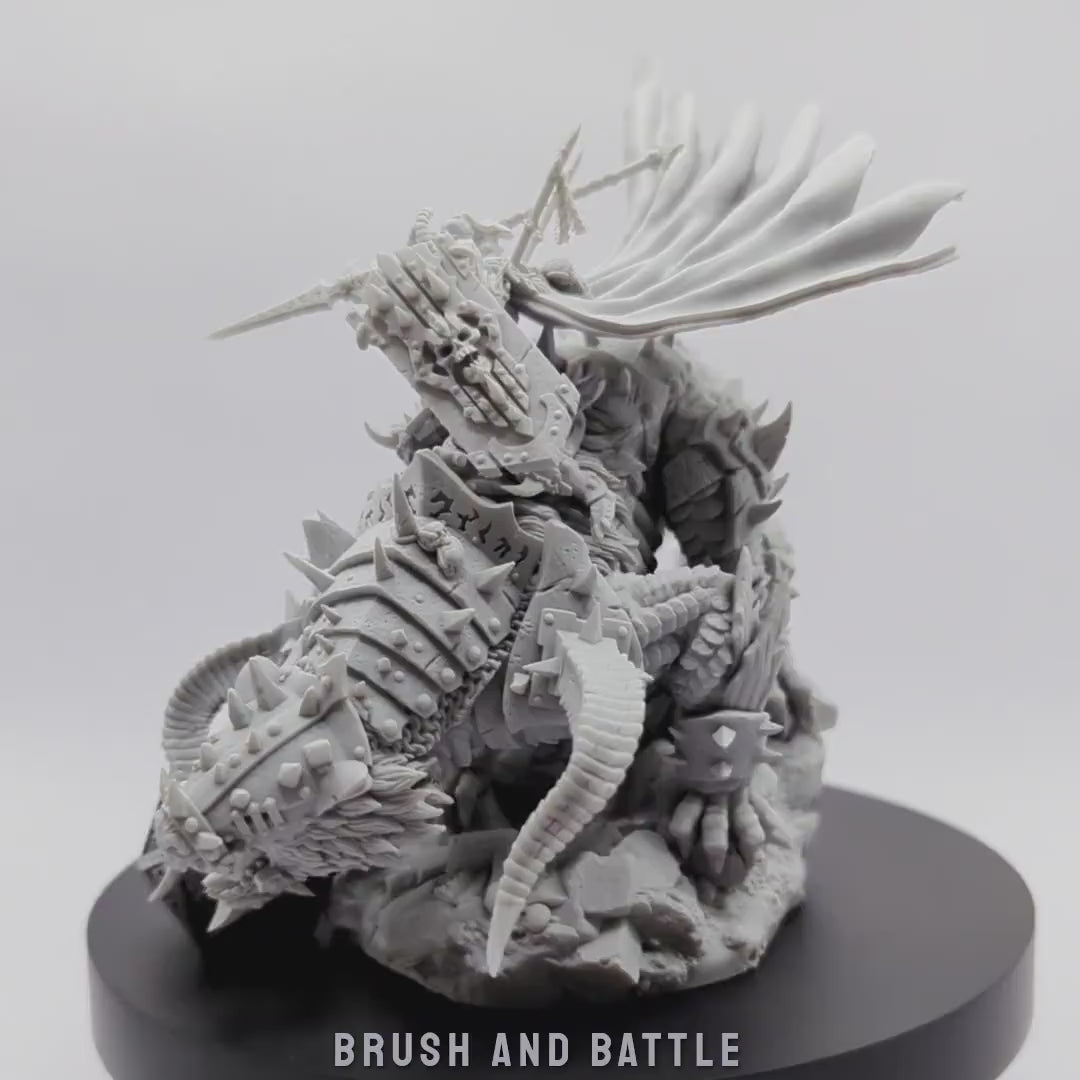 Grumlak Riders | (Large) Miniatures by Archvillain Games | Resin mini for tabletop gaming, D&D, Pathfinder, painting | Assembled and Primed