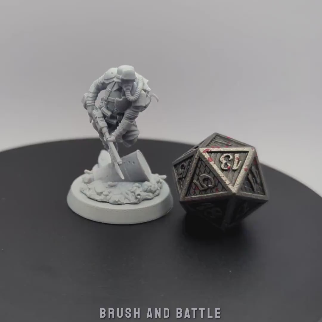 Morior Shocktroopers | Miniatures by Archvillain Games | Resin Mini for Tabletop Gaming, D&D, Wargaming, Painting | Assembled and Primed